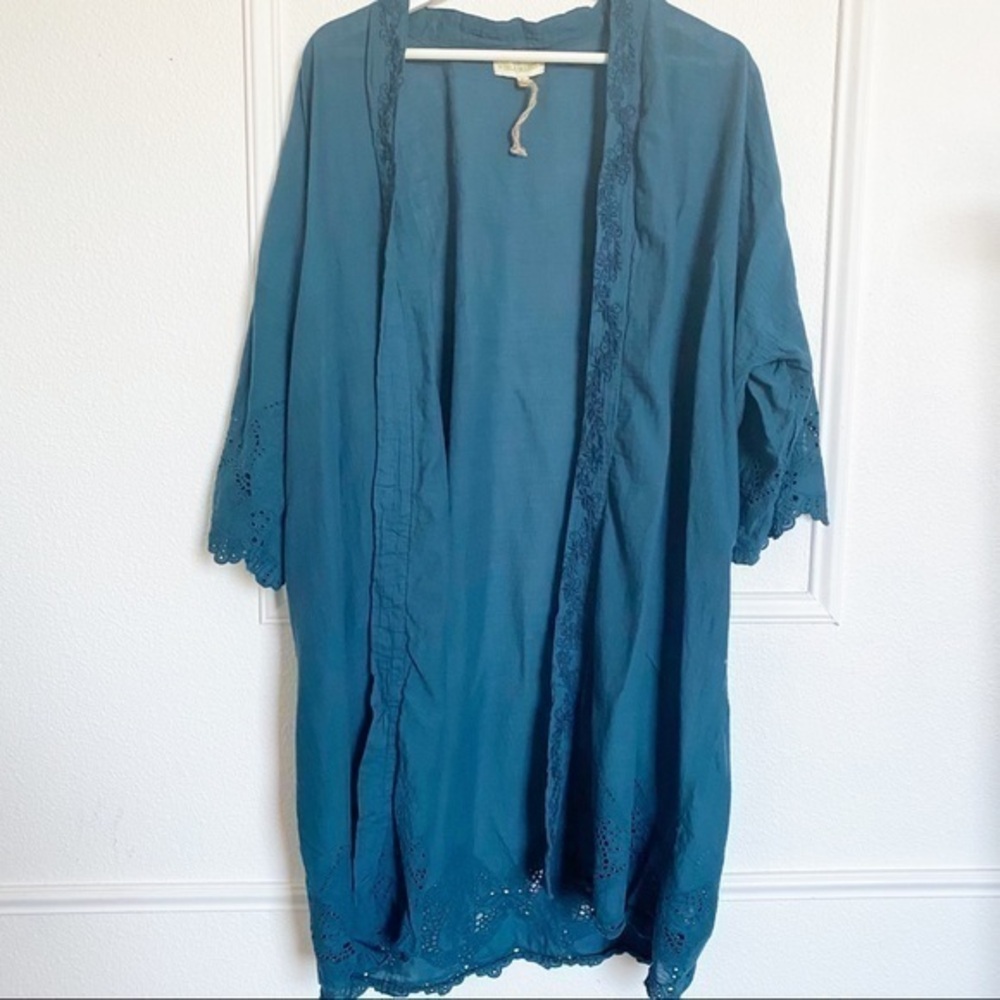 World Market Embroidered eyelet Tunic Swim cover
